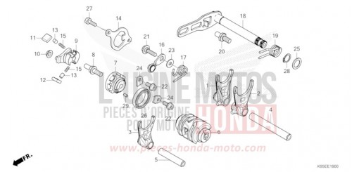 BARILLET DE SELECTION CRF250RR de 2024